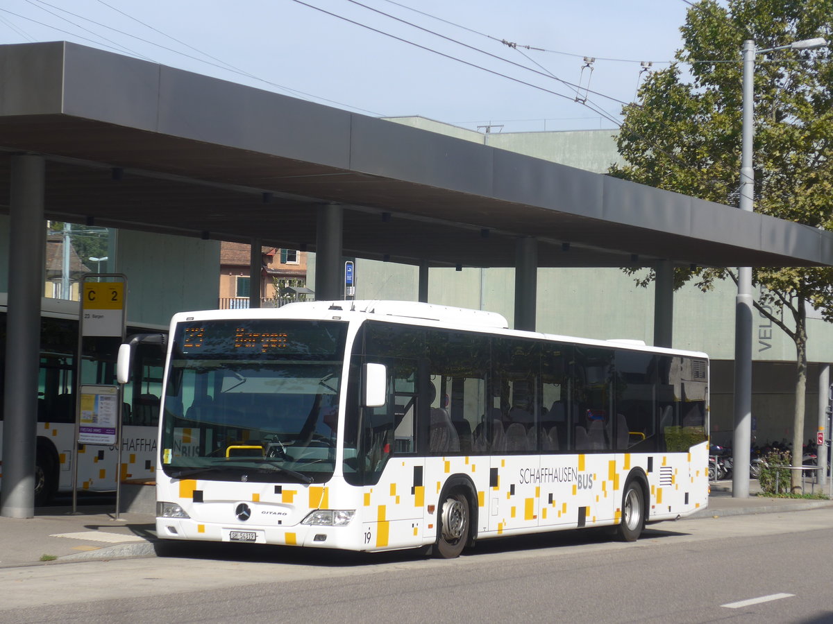 (209'619) - SB Schaffhausen - Nr. 19/SH 54'319 - Mercedes am 14. September 2019 beim Bahnhof Schaffhausen