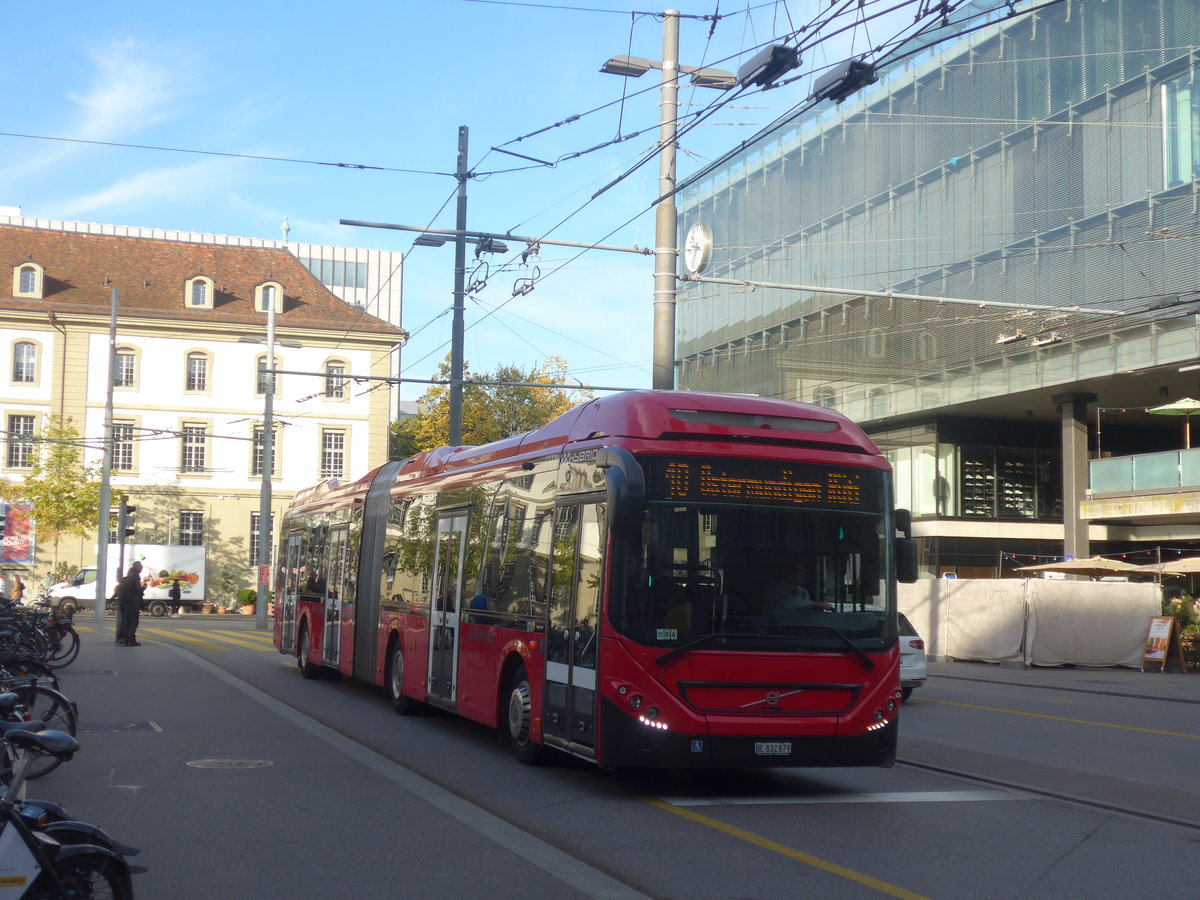 (210'088) - Bernmobil, Bern - Nr. 879/BE 832'879 - Volvo am 12. Oktober 2019 beim Bahnhof Bern