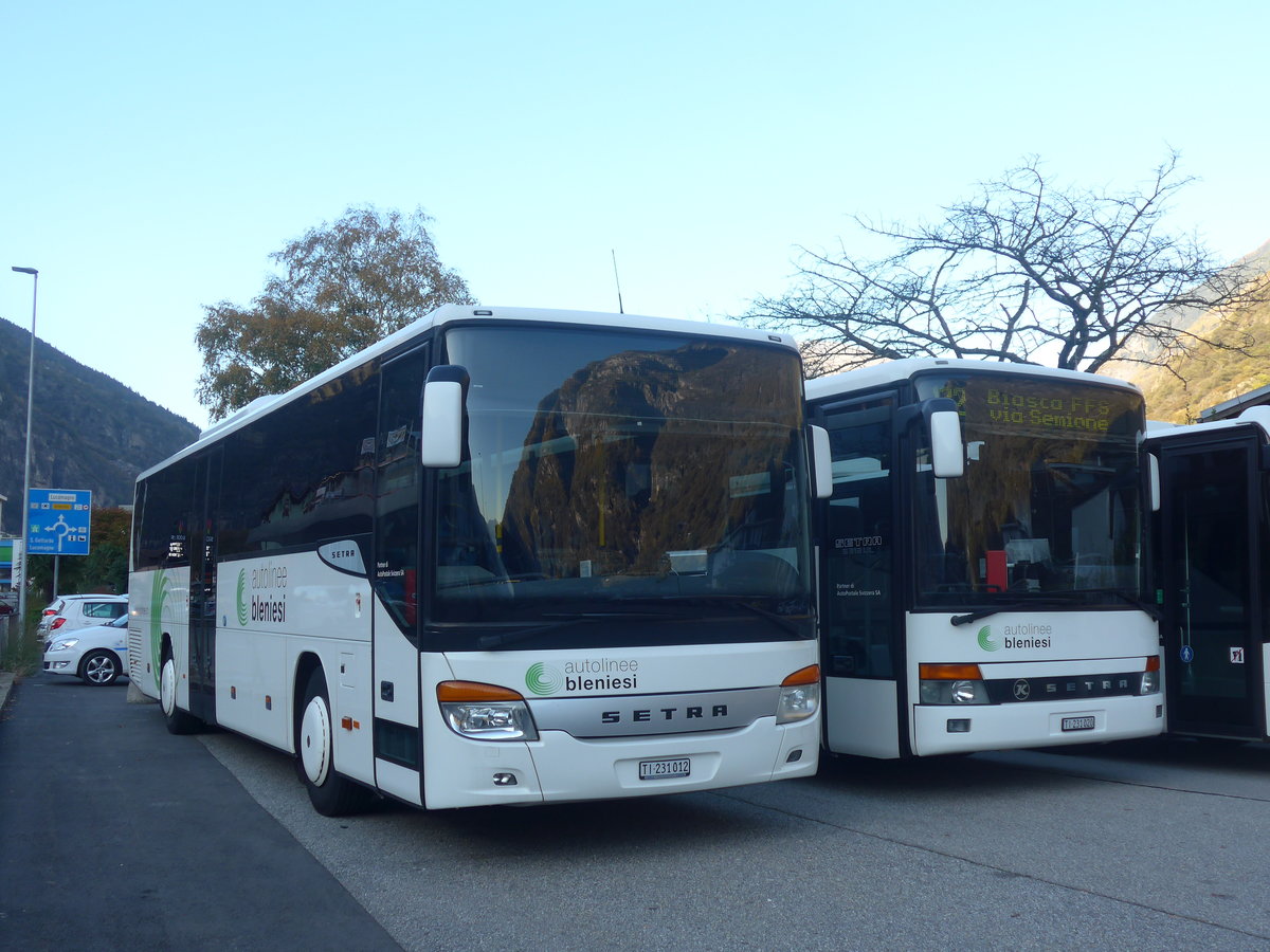 (210'625) - ABl Biasca - Nr. 12/TI 231'012 - Setra am 26. Oktober 2019 in Biasca, Garage