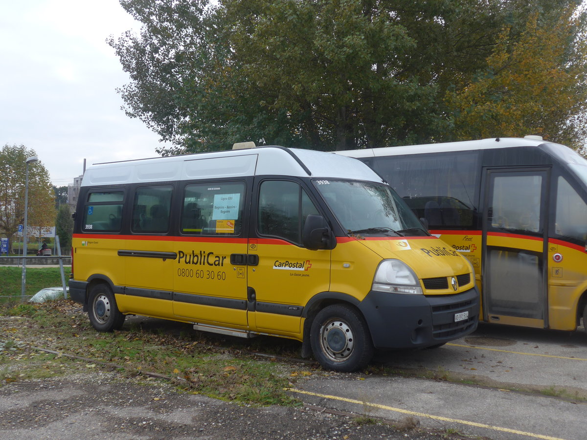 (210'887) - CarPostal Ouest - VD 391'514 - Renault am 9. November 2019 in Yverdon, Garage