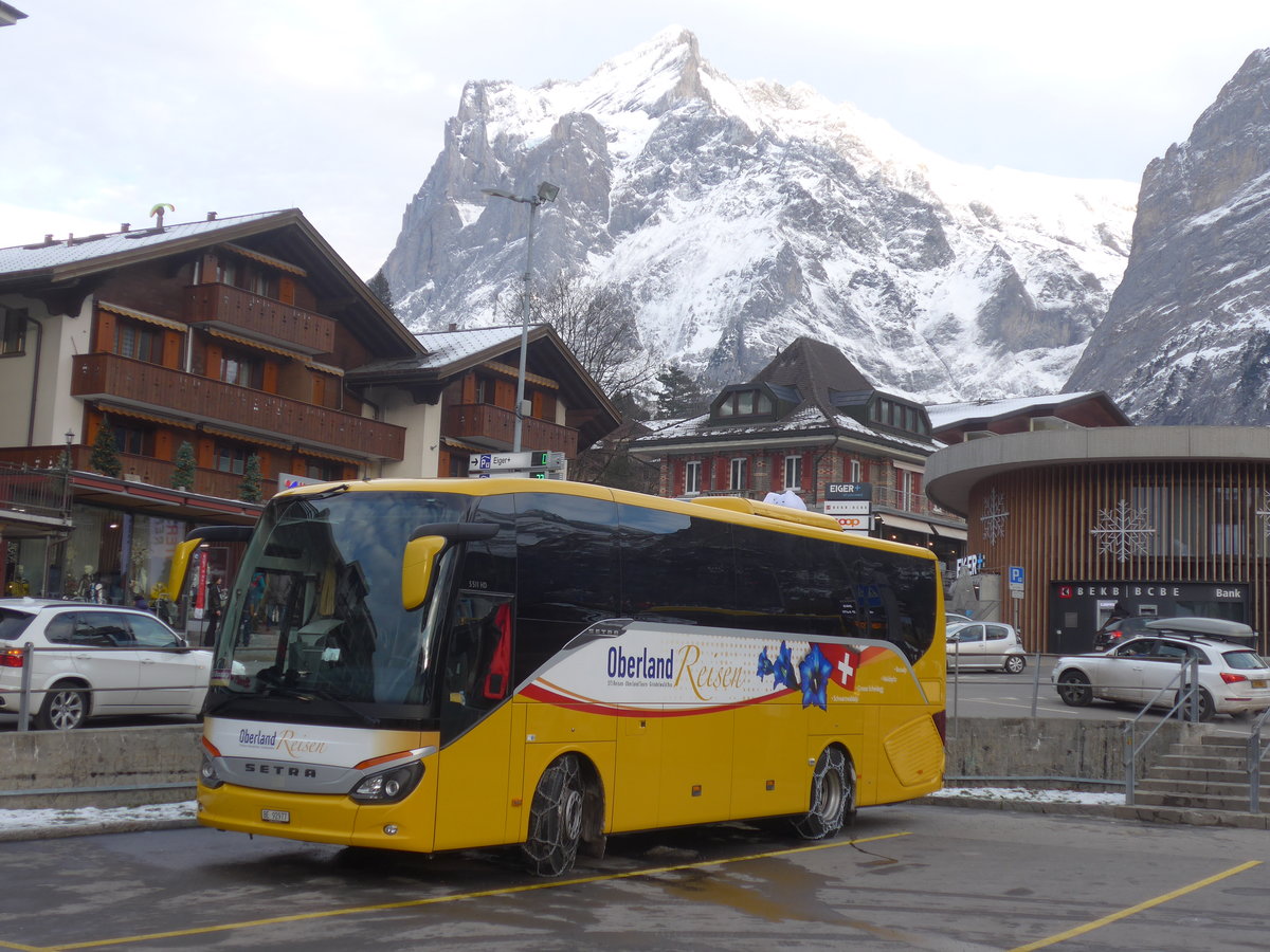 (213'181) - Oberland Reisen, Thun - Nr. 22/BE 92'977 - Setra (ex AVG Grindelwald Nr. 22) am 26. Dezember 2019 beim Bahnhof Grindelwald