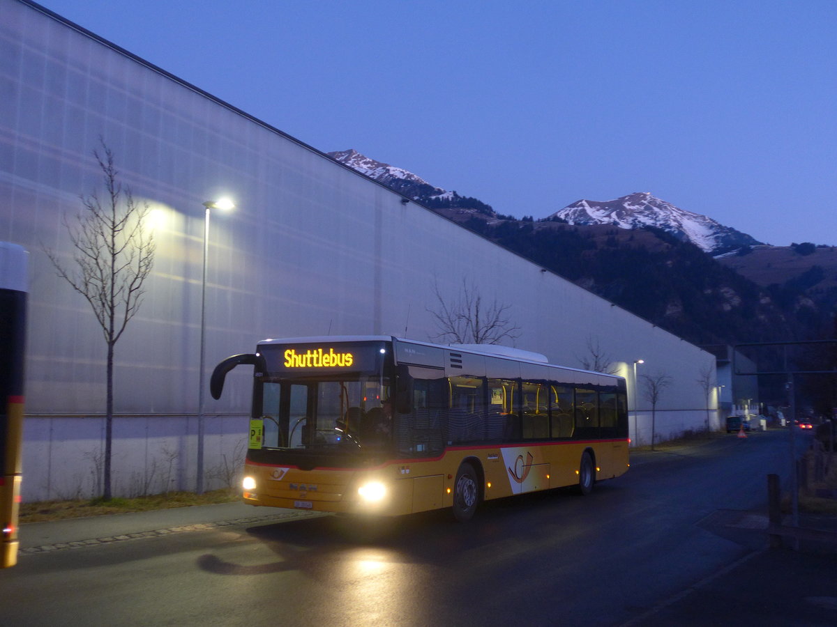 (213'453) - Steiner, Messen - SO 20'146 - MAN (ex SO 157'255) am 11. Januar 2020 beim Bahnhof Frutigen