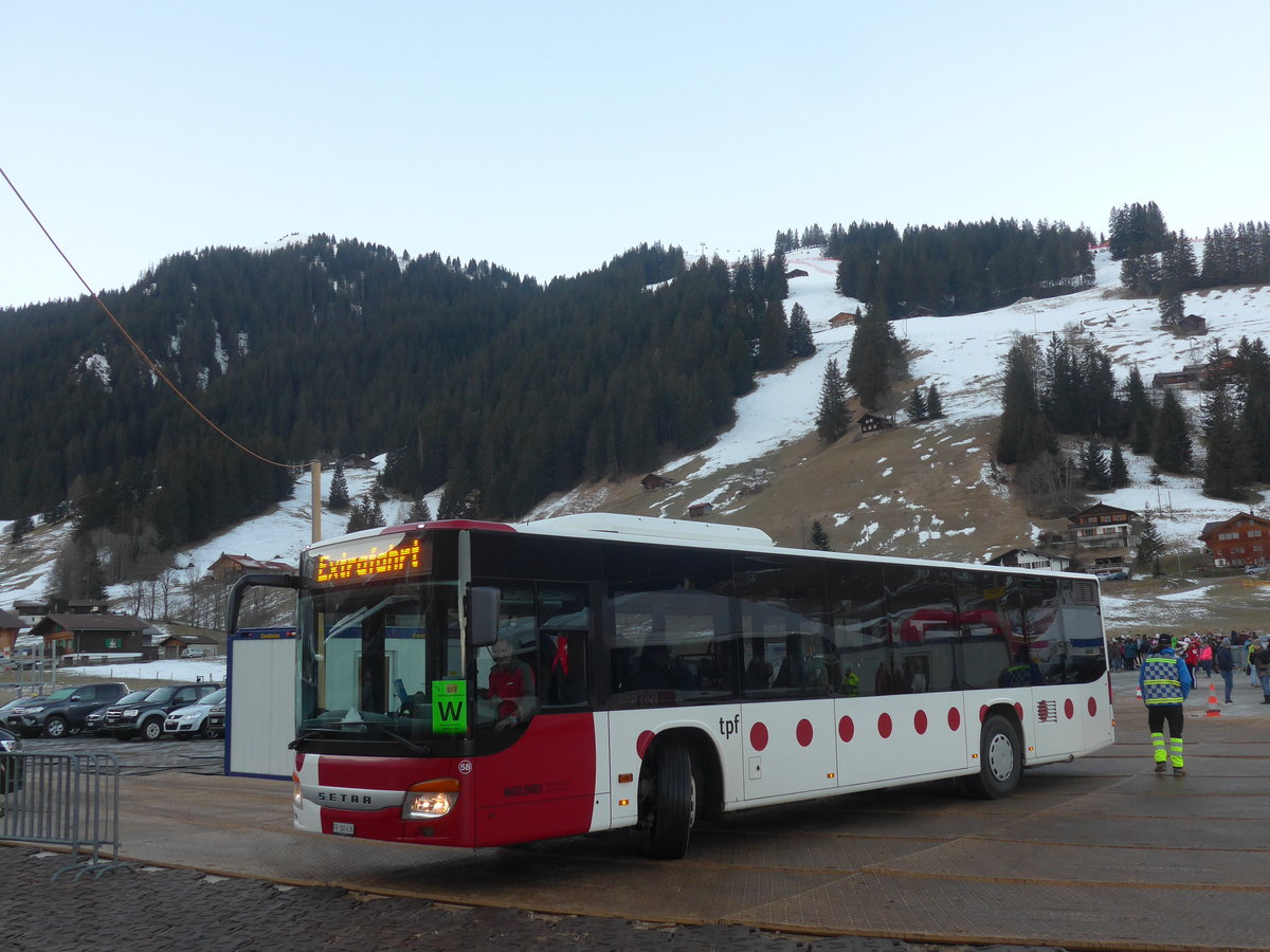 (213'491) - Wieland, Murten - Nr. 58/FR 300'636 - Setra am 11. Januar 2020 in Adelboden, Weltcup