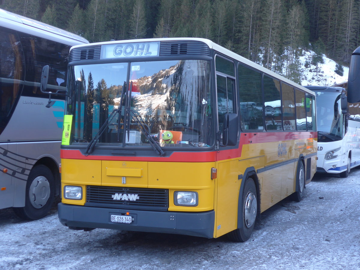 (213'605) - Gohl, Herzogenbuchsee - Nr. 11/BE 126'340 - NAW/Hess (ex Flury, Balm; ex Steiner, Altbron Nr. 11) am 11. Januar 2020 in Adelboden, Unter dem Birg