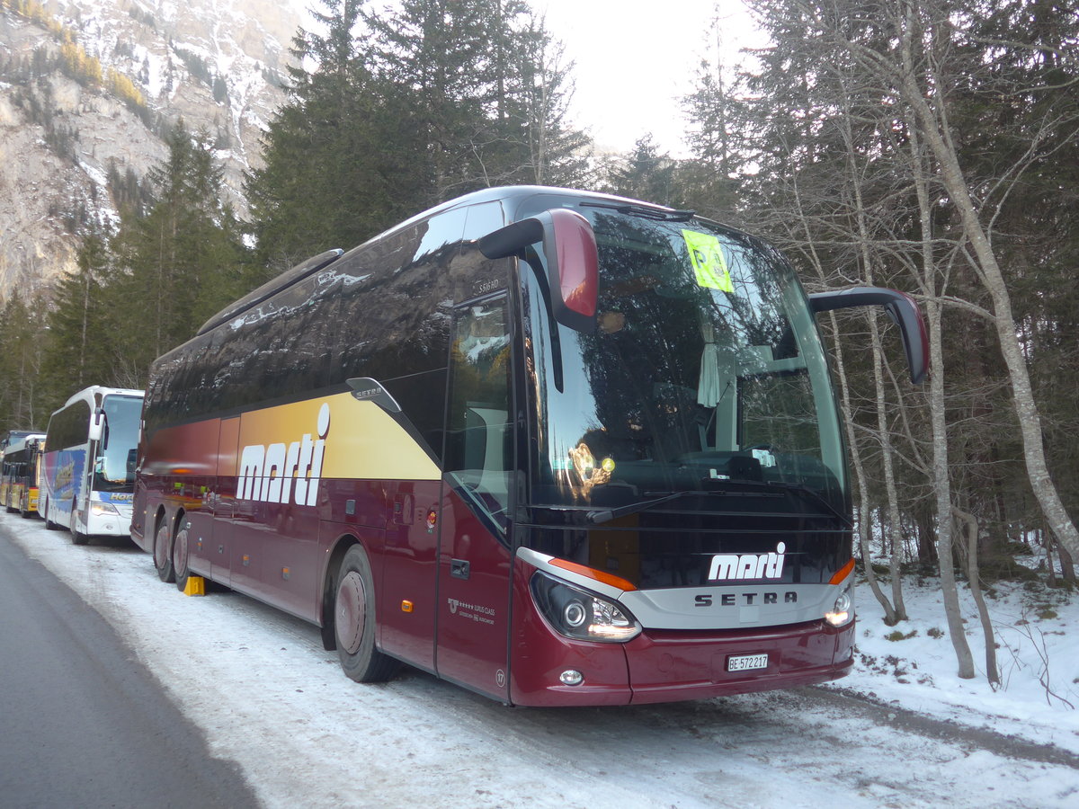 (213'636) - Marti, Kallnach - Nr. 17/BE 572'217 - Setra am 11. Januar 2020 in Adelboden, Unter dem Birg