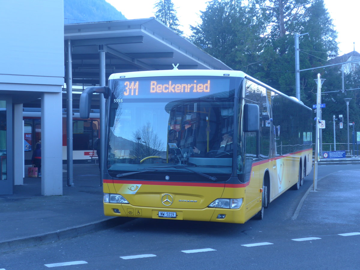 (213'782) - Thepra, Stans - Nr. 17/NW 5219 - Mercedes am 12. Januar 2020 beim Bahnhof Stans