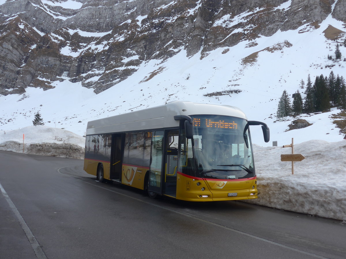 (214'010) - PostAuto Ostschweiz - SG 426'001 - Hess am 1. Februar 2020 in Schwgalp, Sntis-Schwebebahn