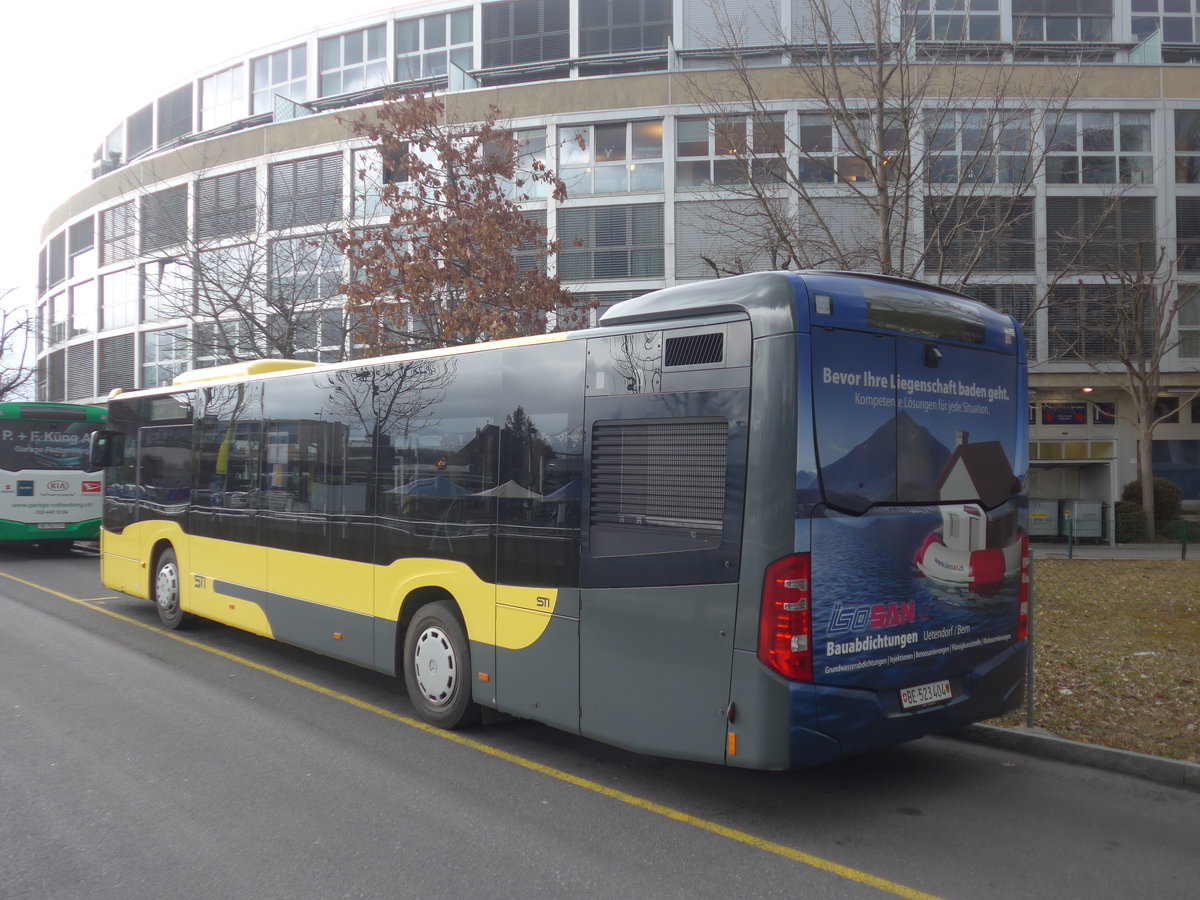 (214'101) - STI Thun - Nr. 404/BE 523'404 - Mercedes am 3. Februar 2020 bei der Schifflndte Thun