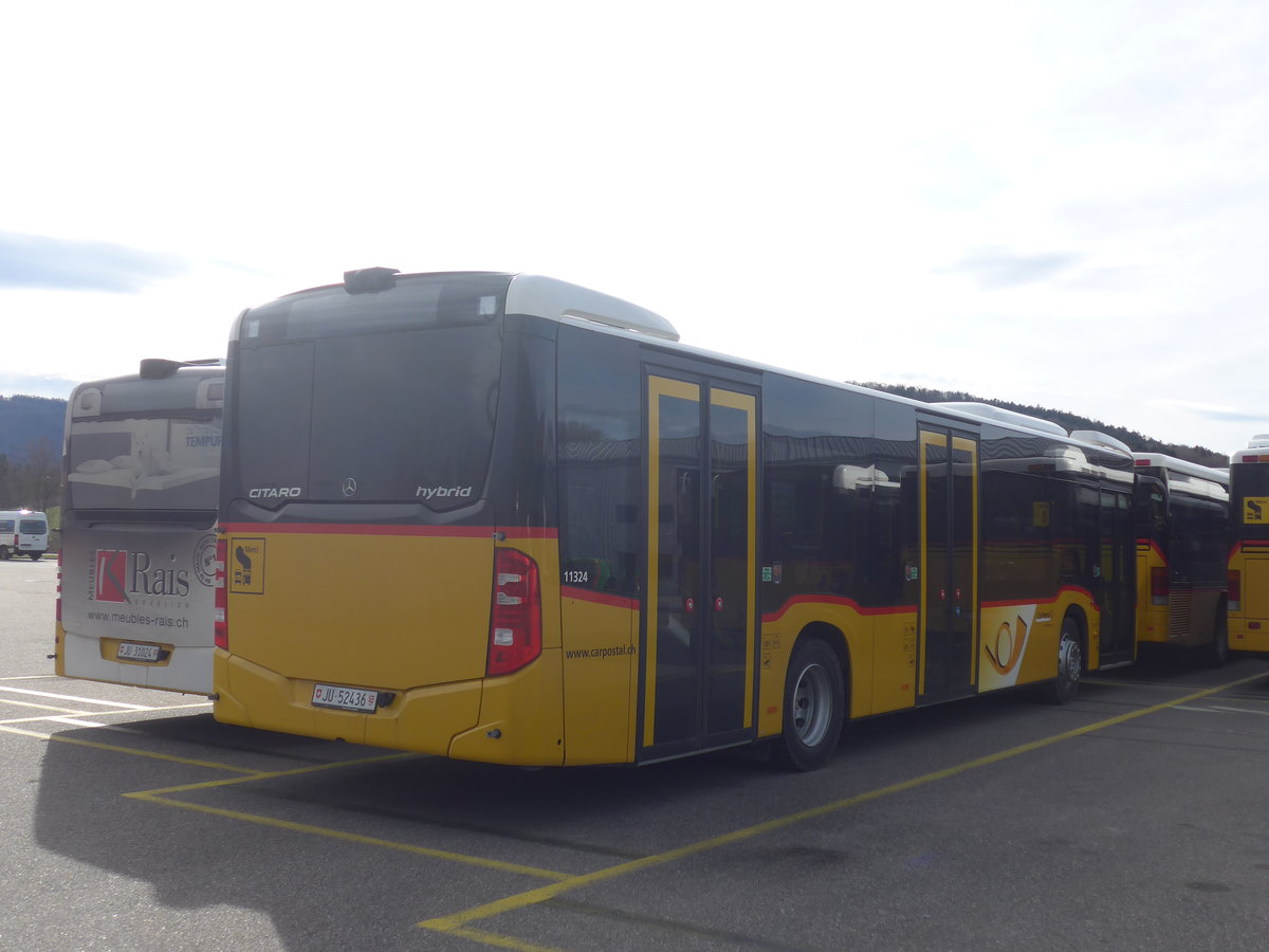 (214'297) - CarPostal Ouest - JU 52'436 - Mercedes am 16. Februar 2020 in Develier, Parkplatz