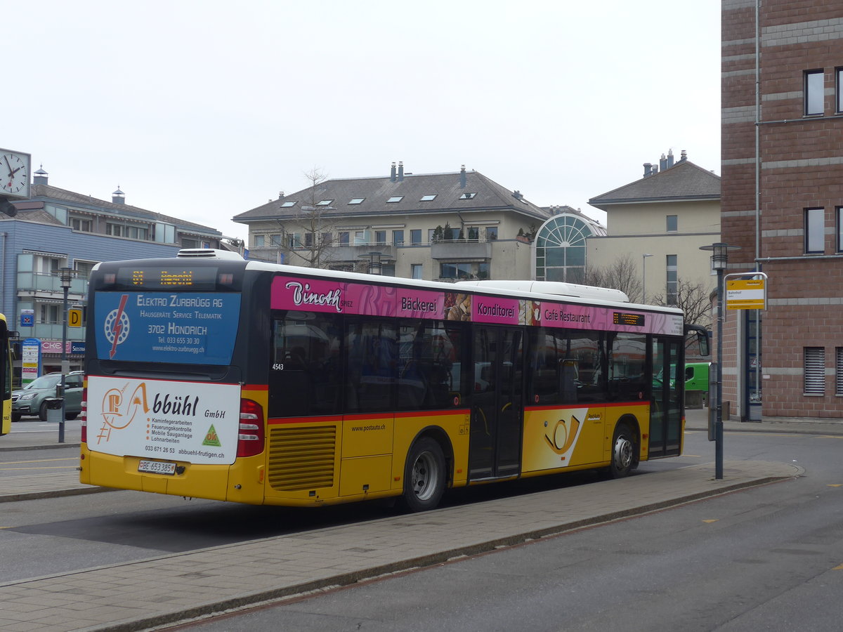 (214'403) - PostAuto Bern - BE 653'385 - Mercedes am 17. Februar 2020 beim Bahnhof Spiez