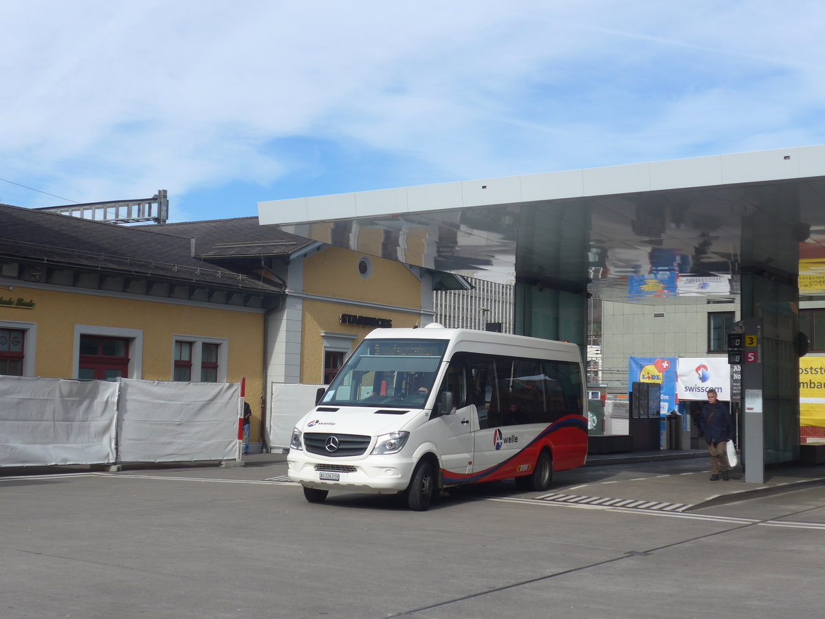 (214'636) - RVBW Wettingen - Nr. 20/AG 226'219 - Mercedes am 20. Februar 2020 beim Bahnhof Baden