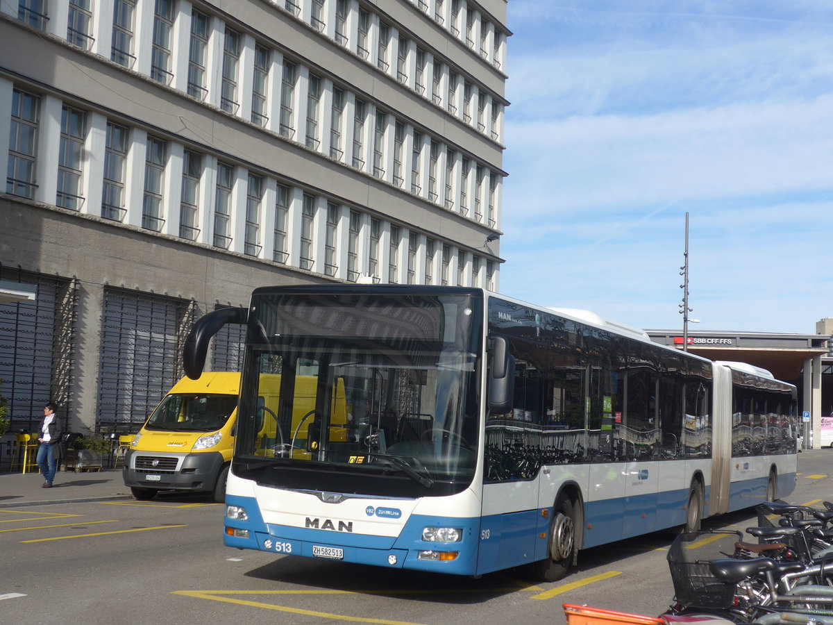 (214'661) - VBZ Zrich - Nr. 513/ZH 682'513 - MAN am 20. Februar 2020 in Zrich, Sihlpost