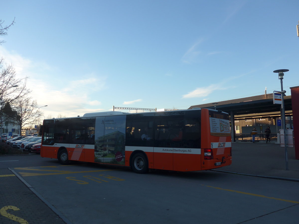 (214'688) - AOT Amriswil - Nr. 407/TG 126'214 - MAN (ex Nr. 4) am 20. Februar 2020 beim Bahnhof Amriswil