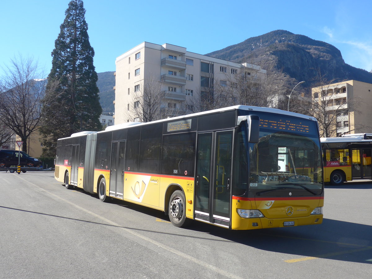 (214'777) - Buchard, Leytron - VS 104'345 - Mercedes am 22. Februar 2020 beim Bahnhof Martigny