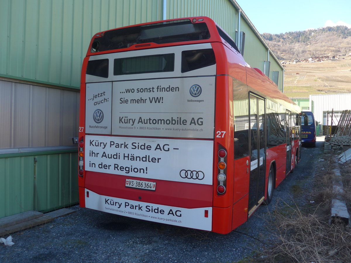 (214'791) - Buchard, Leytron - VS 386'364 - Volvo (ex AHW Horgen Nr. 27) am 22. Februar 2020 in Leytron, Garage