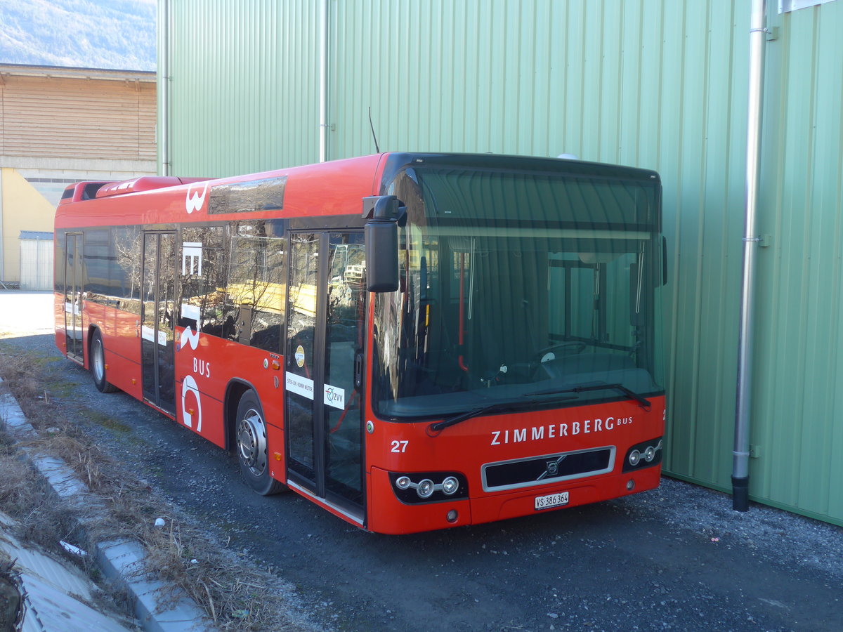 (214'793) - Buchard, Leytron - VS 386'364 - Volvo (ex AHW Horgen Nr. 27) am 22. Februar 2020 in Leytron, Garage