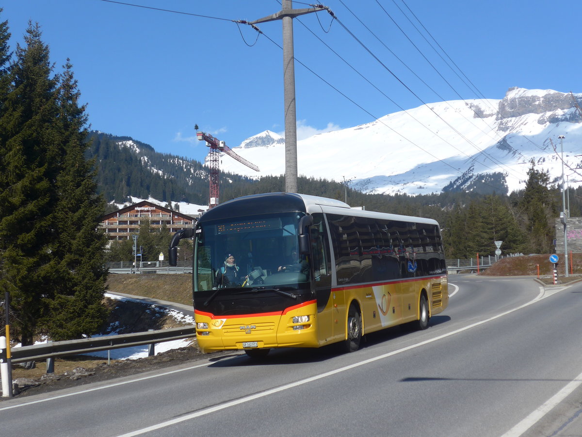 (214'989) - PostAuto Graubnden - GR 162'973 - MAN am 1. Mrz 2020 in Laax, Rancho