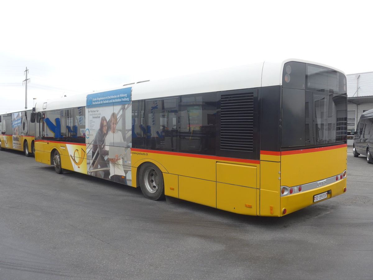 (215'443) - PostAuto Nordschweiz - Nr. 7/SO 189'016 - Solaris (ex PostAuto Bern Nr. 7; ex Klopfstein, Laupen Nr. 7) am 22. Mrz 2020 in Kerzers, Interbus