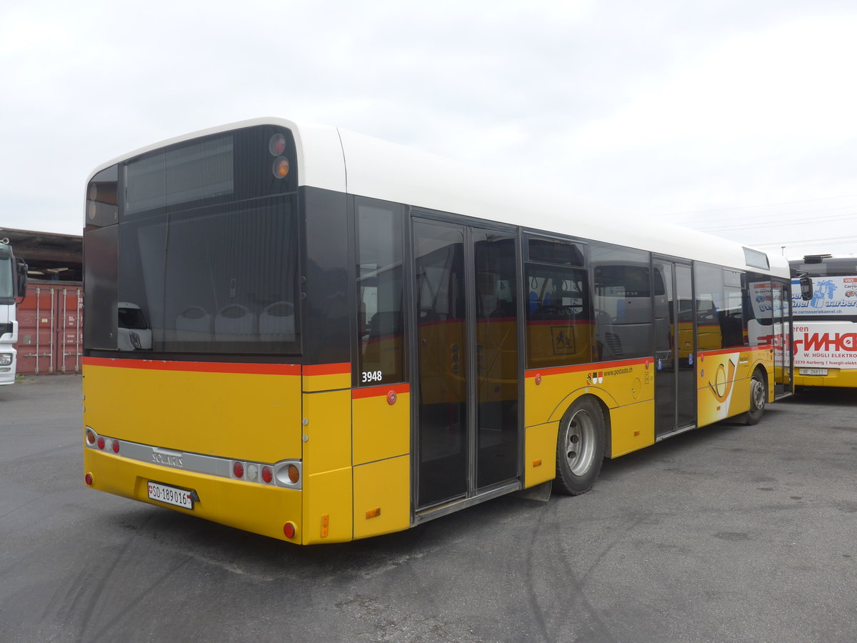 (215'444) - PostAuto Nordschweiz - Nr. 7/SO 189'016 - Solaris (ex PostAuto Bern Nr. 7; ex Klopfstein, Laupen Nr. 7) am 22. Mrz 2020 in Kerzers, Interbus 