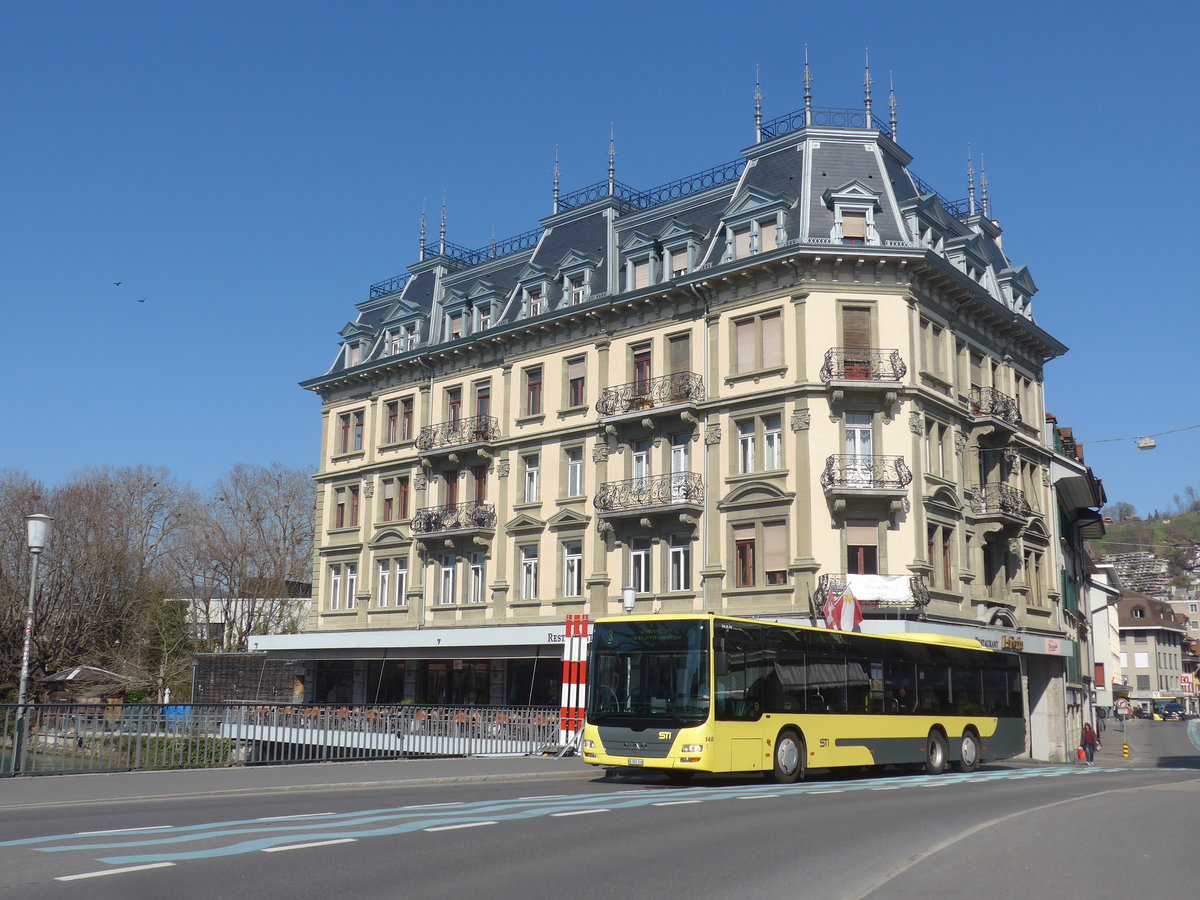 (215'505 - STI Thun - Nr. 148/BE 801'148 - MAN am 24. Mrz 2020 in Thun, Allmendbrcke