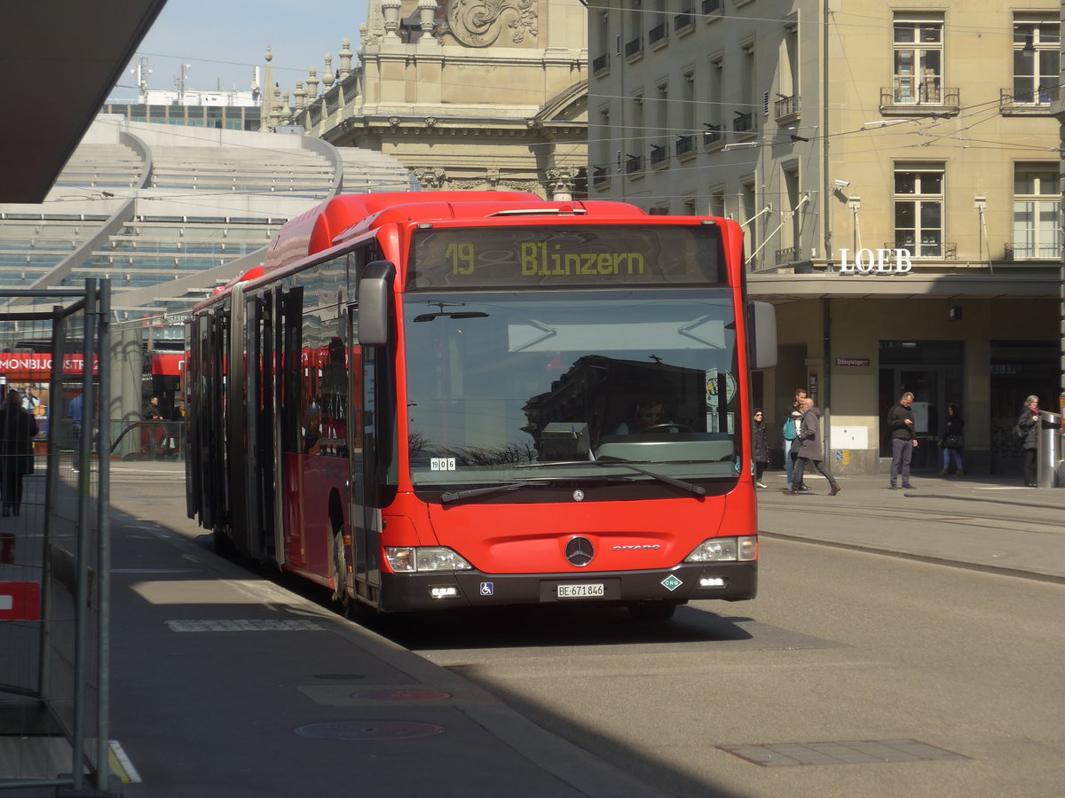 (215'611) - Bernmobil, Bern - Nr. 846/BE 671'846 - Mercedes am 27. Mrz 2020 beim Bahnhof Bern