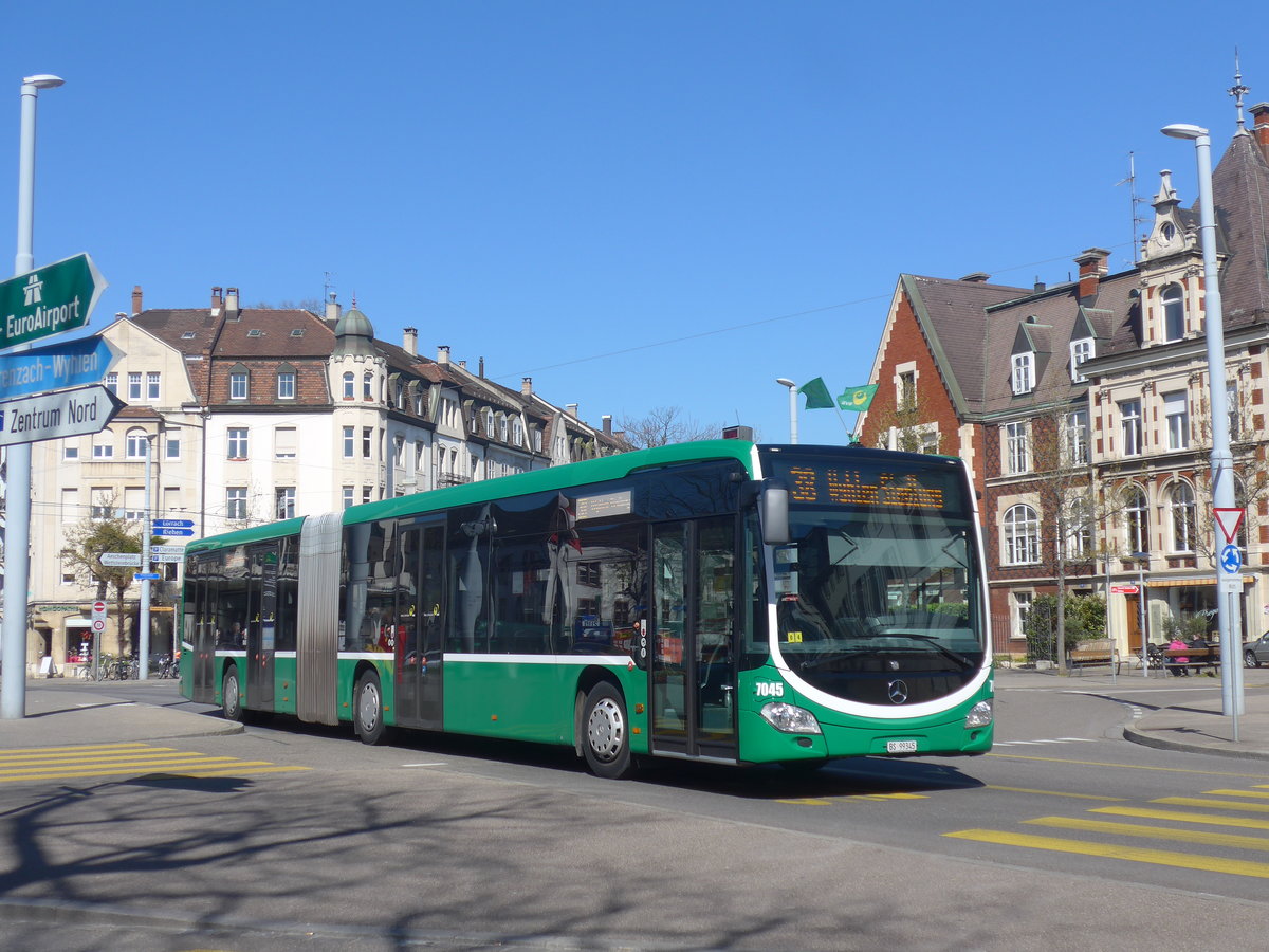 (215'727) - BVB Basel - Nr. 7045/BS 99'345 - Mercedes am 31. Mrz 2020 in Basel, Wettsteinplatz