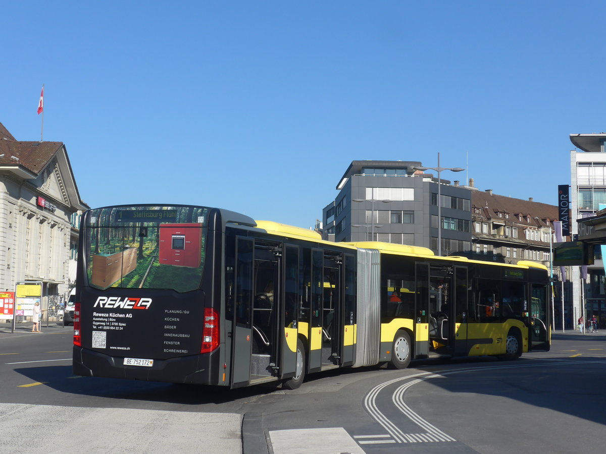 (215'893) - STI Thun - Nr. 172/BE 752'172 - Mercedes am 6. April 2020 beim Bahnhof Thun