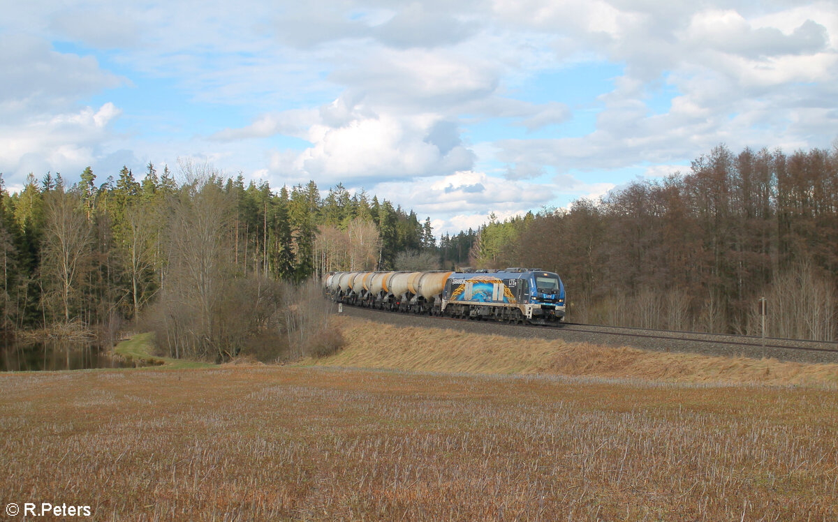 2159 259  Grainbow  mit dem  Slurry  Kreideschlamm Zug bei Oberteich. 25.02.24