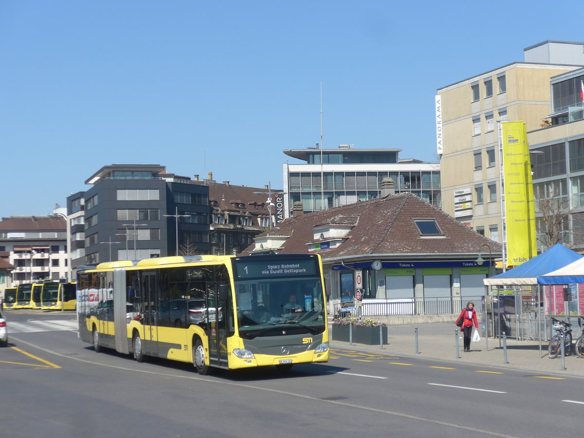 (215'933) - STI Thun - Nr. 182/BE 804'182 - Mercedes am 7. April 2020 beim Bahnhof Thun
