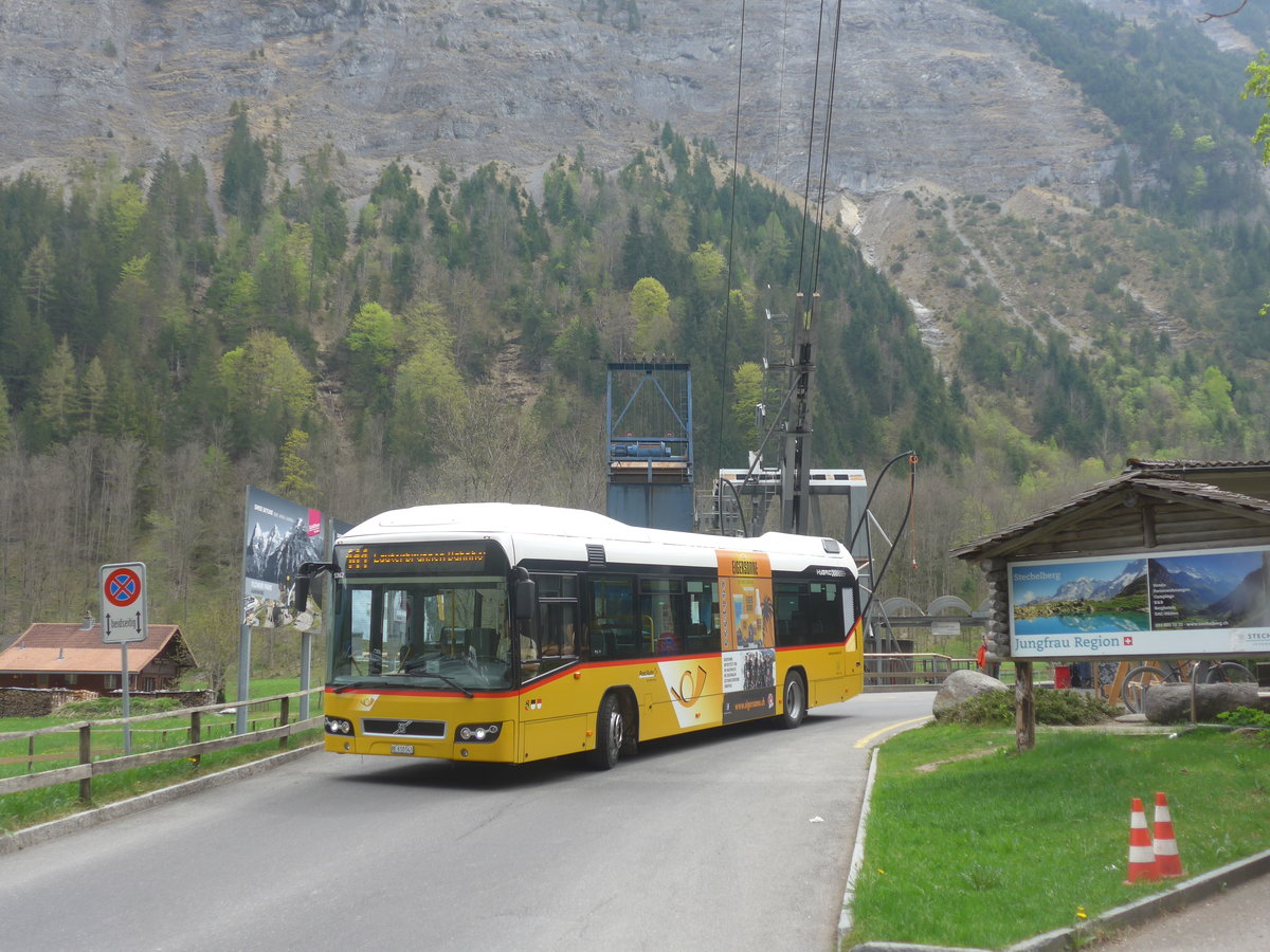 (216'317) - PostAuto Bern - BE 610'543 - Volvo am 21. April 2020 in Stechelberg, Schilthornbahn