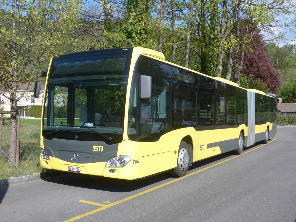 (216'395) - STI Thun - Nr. 706/BE 818'706 - Mercedes am 22. April 2020 bei der Schifflndte Thun