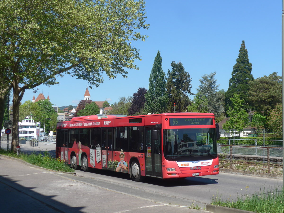 (216'528) - STI Thun - Nr. 160/BE 752'160 - MAN am 27. April 2020 in Thun, Rosenau