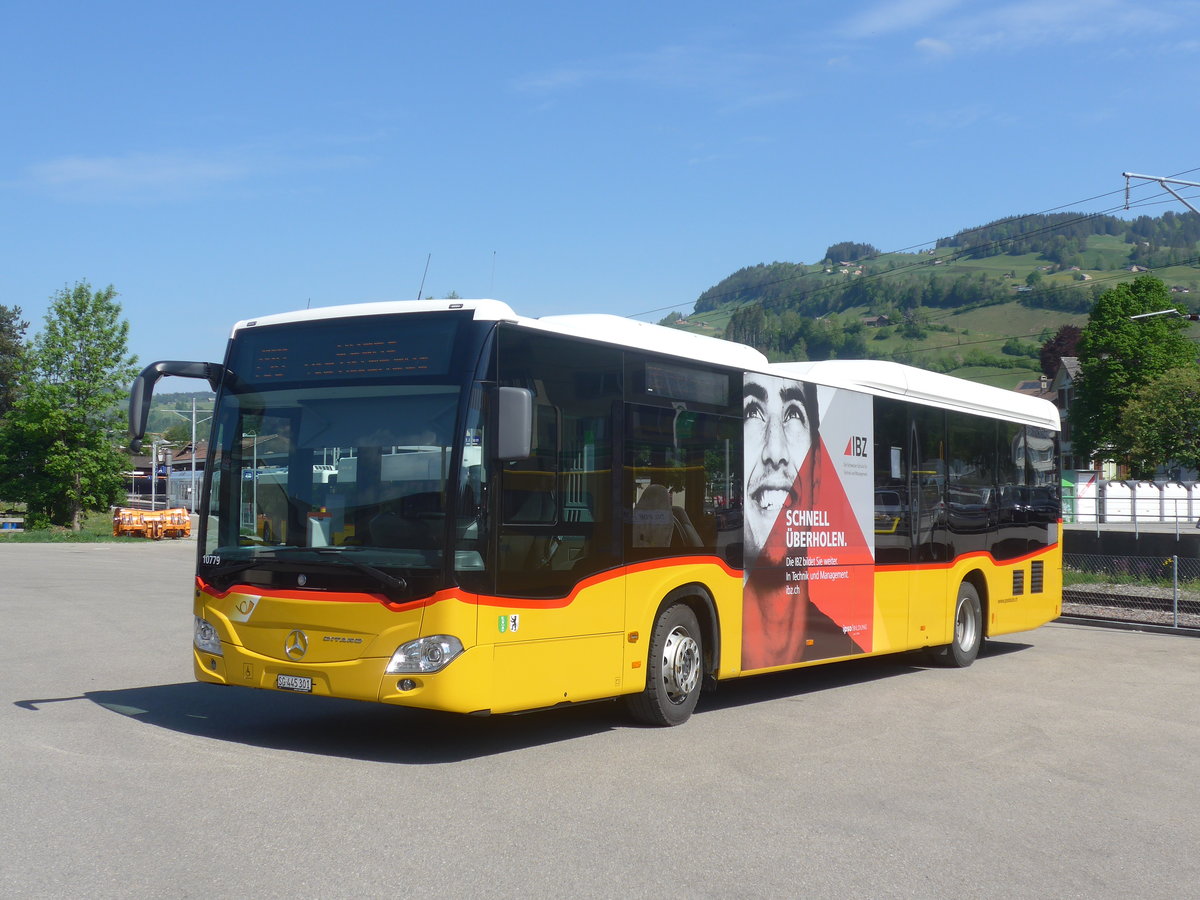 (216'801) - PostAuto Ostschweiz - SG 445'301 - Mercedes am 9. Mai 2020 in Nesslau, Garage