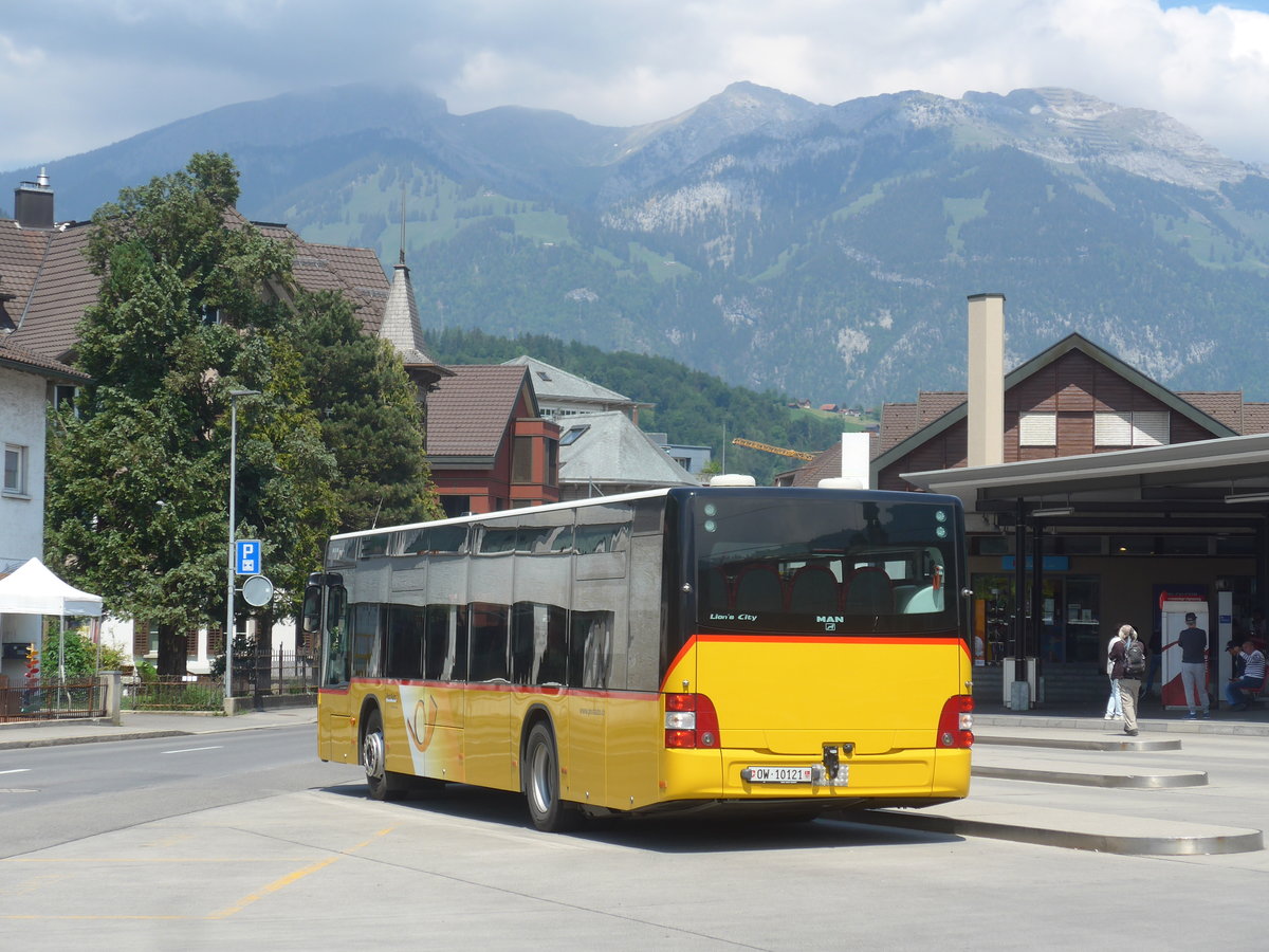 (217'056) - PostAuto Zentralschweiz - Nr. 11/OW 10'121 - MAN (ex Dillier, Sarnen Nr. 11) am 17. Mai 2020 beim Bahnhof Sarnen