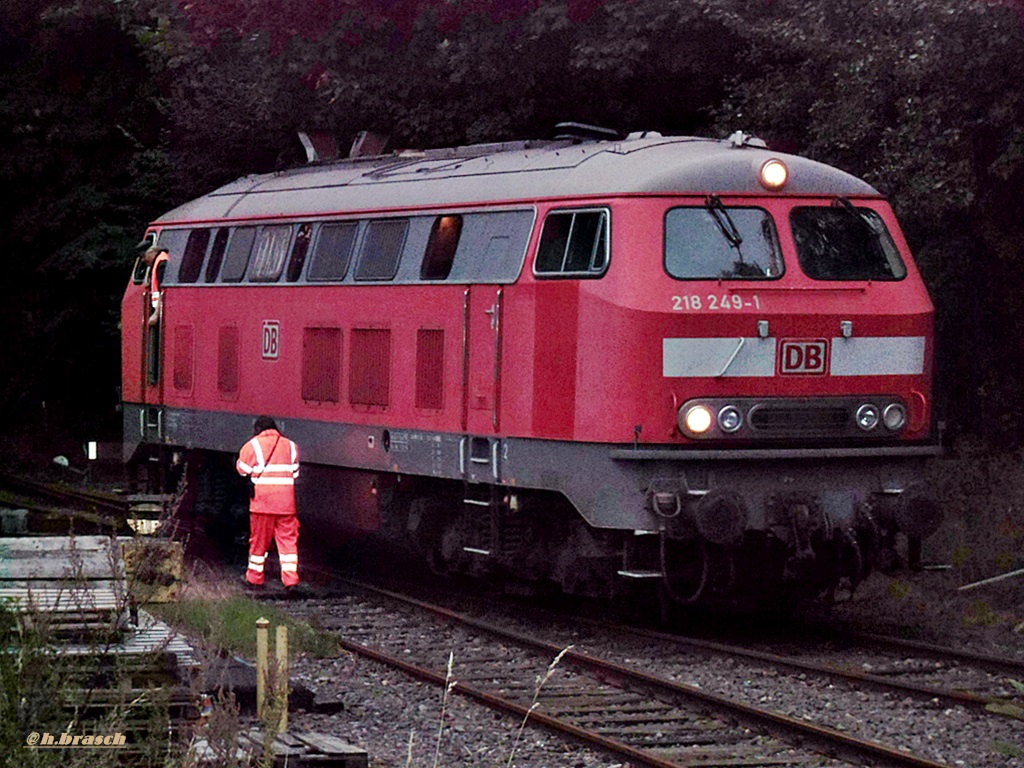 218 249-1 war beim rangieren am bhf glinde,datum 09.09.14