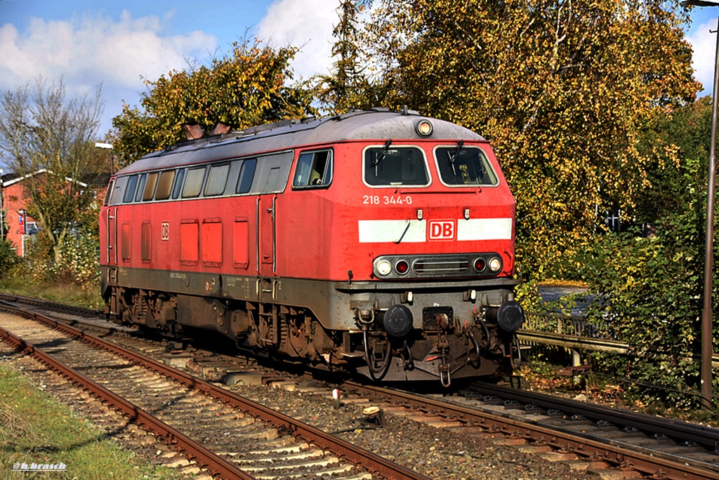 218 344-0 war beim umsetzen im bahnhof niebüll,24.10.16