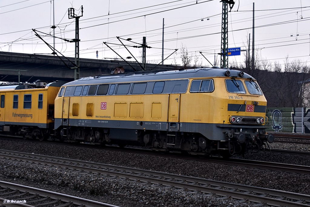 218 392-9 schob einen messzug durch hh-harburg,10.02.17