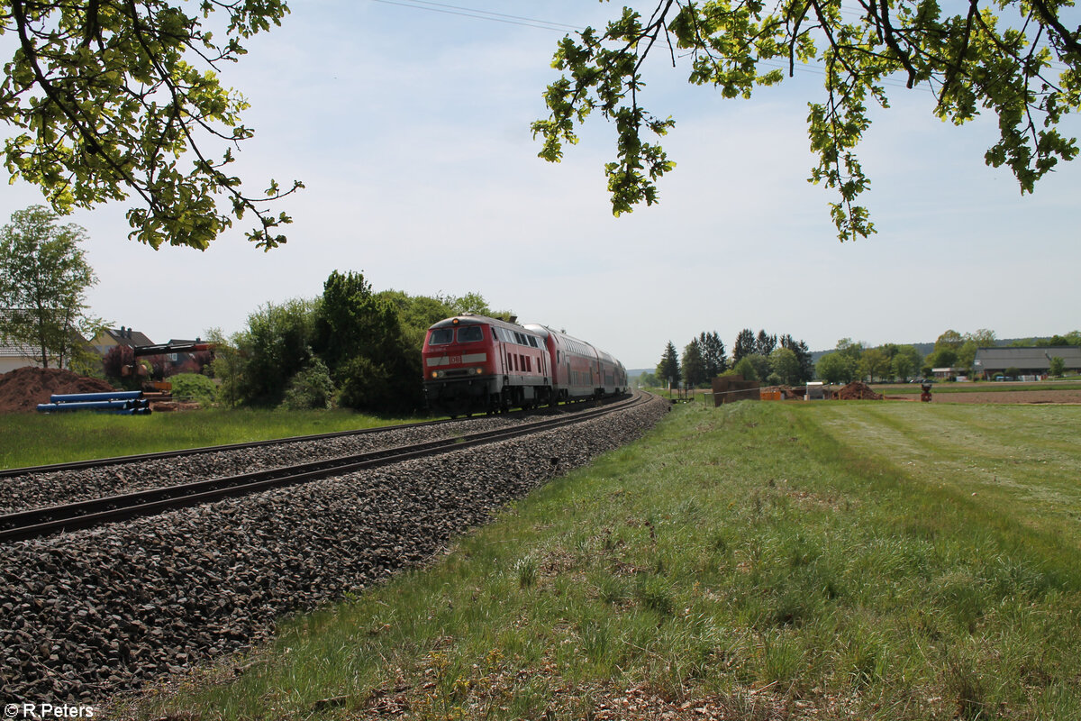 218 498-4 als RE2 RE4856 München - Hof bei Rothenstadt. 01.05.24