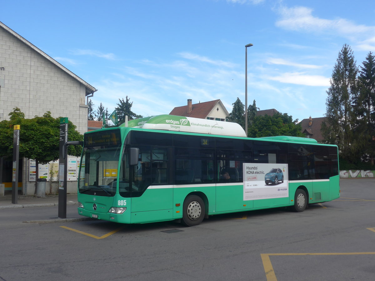 (218'190) - BVB Basel - Nr. 805/BS 2805 - Mercedes am 28. Juni 2020 in Bottmingen, Schloss