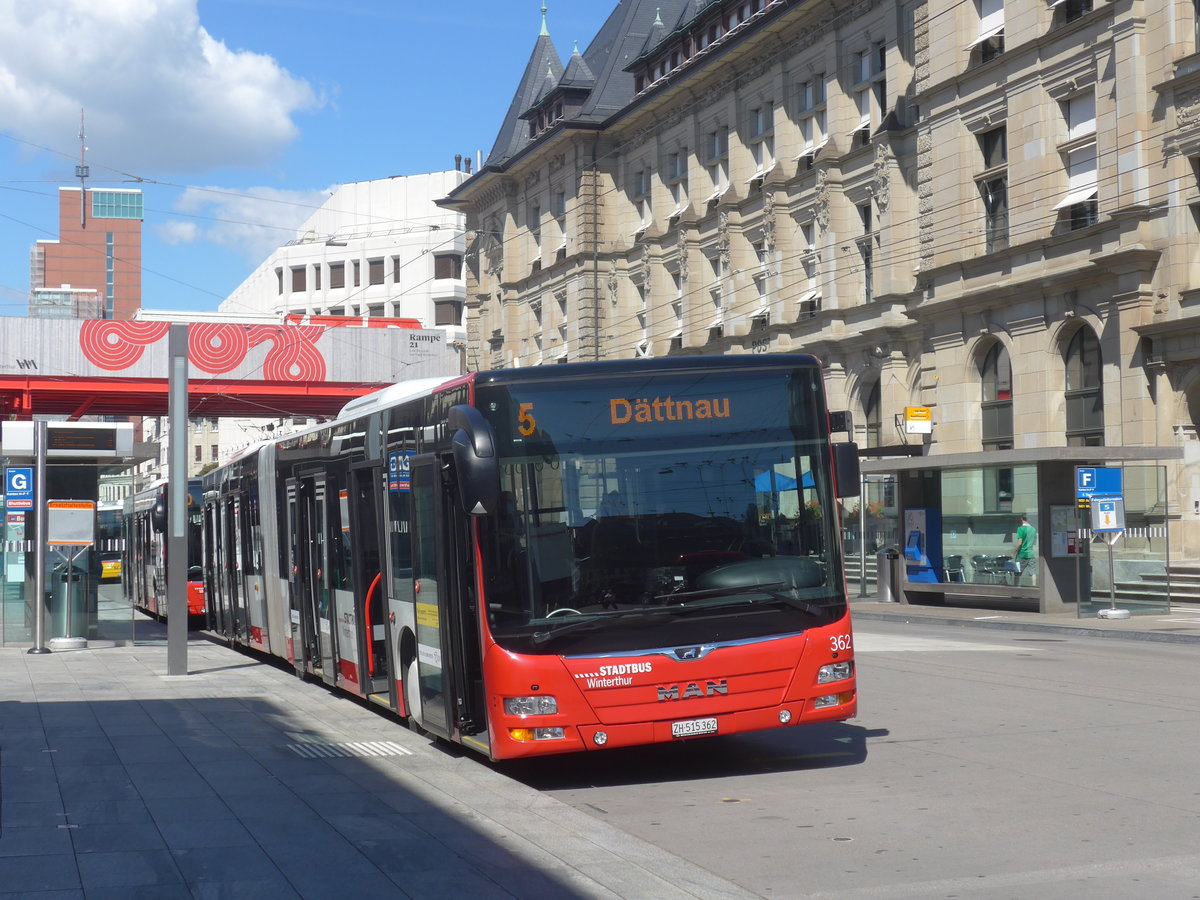 (218'773) - SW Winterthur - Nr. 362/ZH 515'362 - MAN am 18. Juli 2020 beim Hauptbahnhof Winterthur