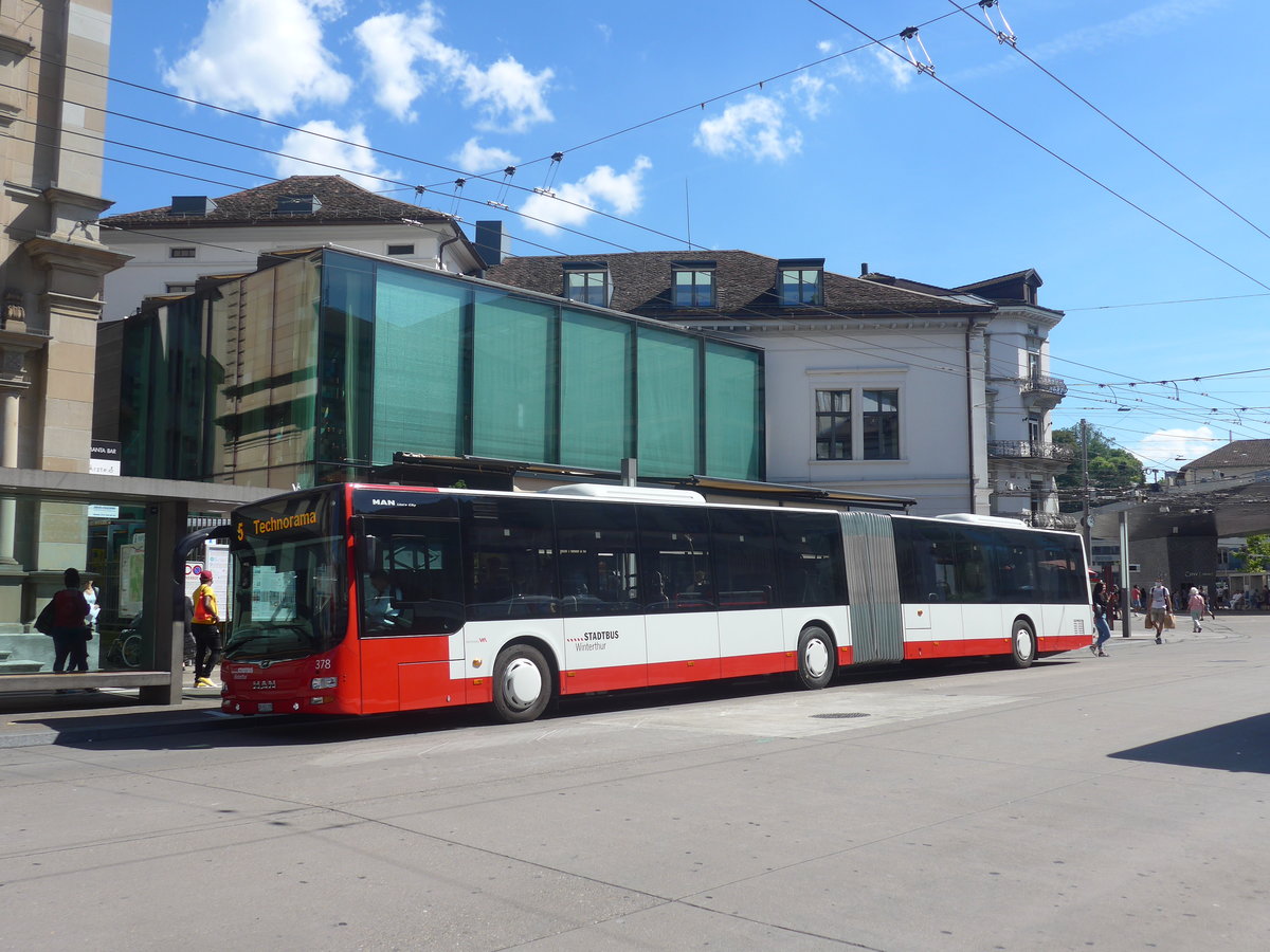 (218'774) - SW Winterthur - Nr. 378/ZH 926'378 - MAN am 18. Juli 2020 beim Hauptbahnhof Winterthur