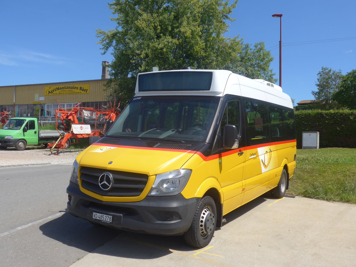 (219'023) - CarPostal Ouest - VD 485'278 - Mercedes am 25. Juli 2020 in Thierrens, Garage