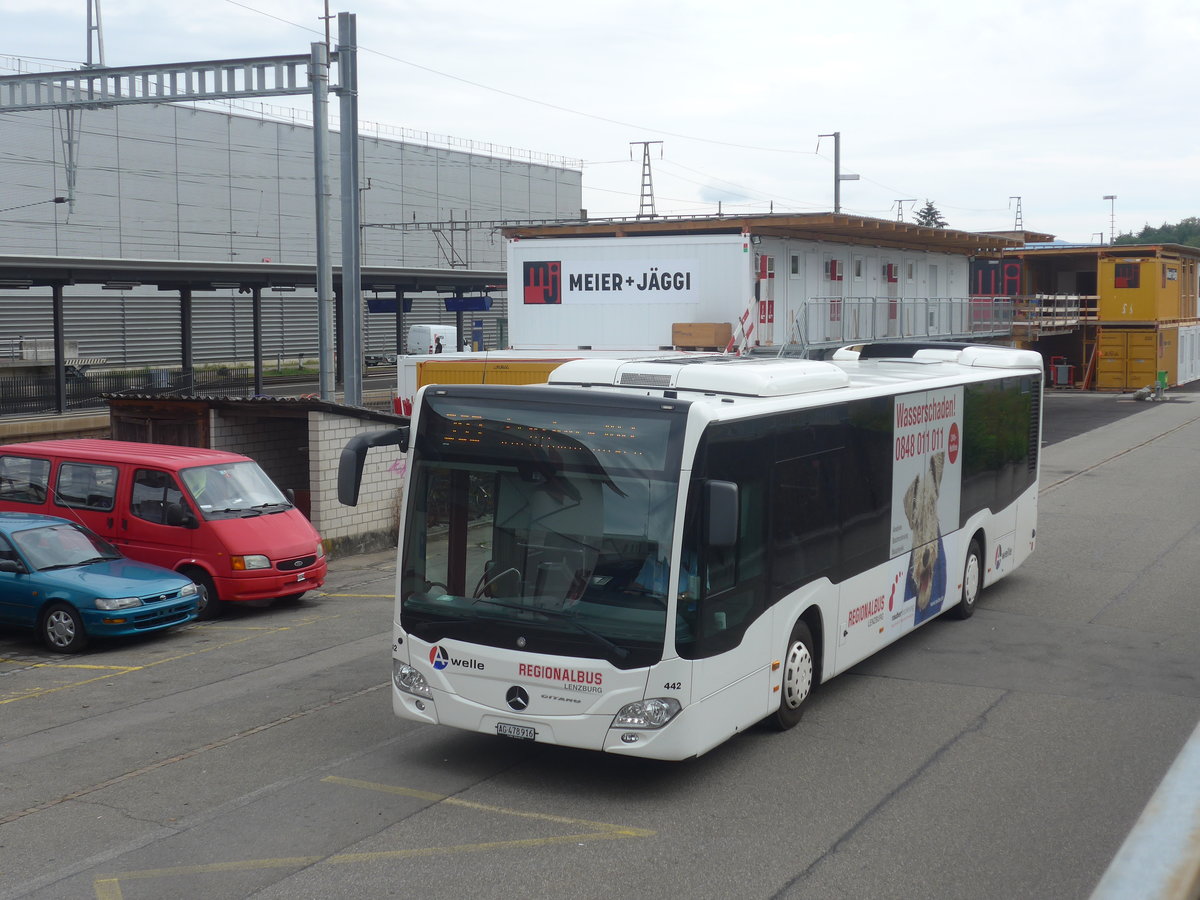 (219'344) - Knecht, Windisch - Nr. 442/AG 478'916 - Mercedes am 2. August 2020 beim Bahnhof Mgenwil