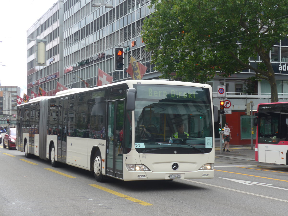 (219'426) - Intertours, Domdidier - Nr. 210/FR 300'480 - Mercedes (ex STI Thun Nr. 134) am 2. August 2020 beim Bahnhof Bern