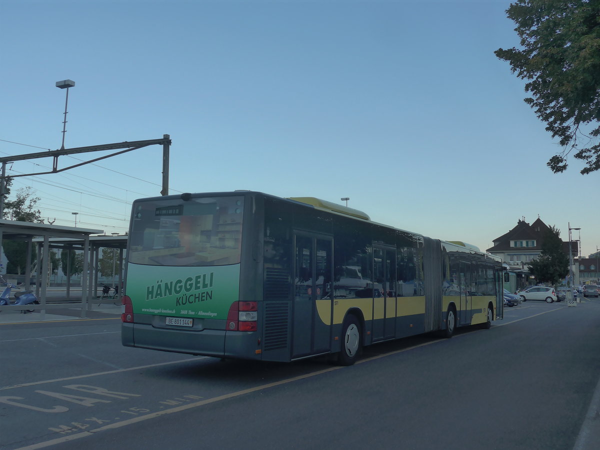 (219'522) - STI Thun - Nr. 144/BE 801'144 - MAN am 9. August 2020 in Thun, CarTerminal