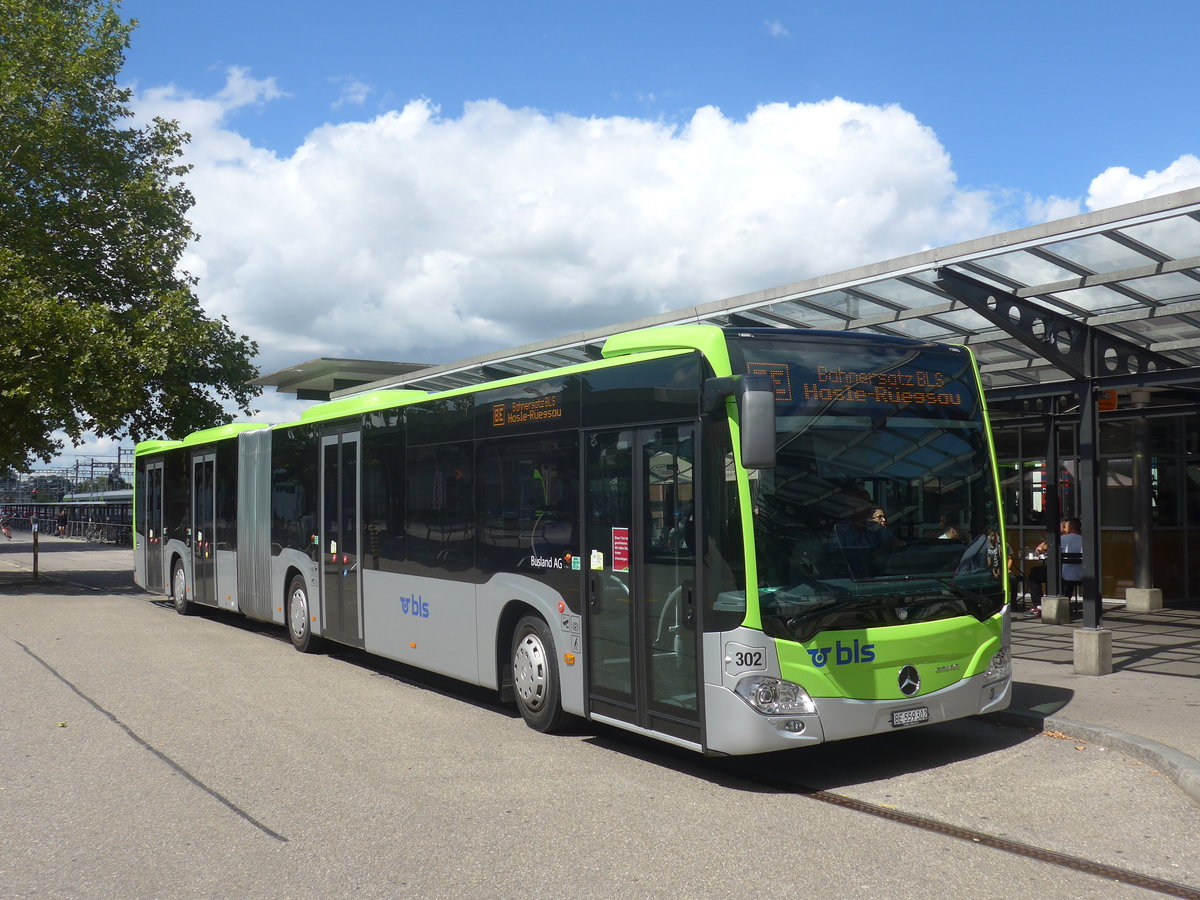 (220'085) - Busland, Burgdorf - Nr. 302/BE 559'302 - Mercedes am 23. August 2020 beim Bahnhof Burgdorf 