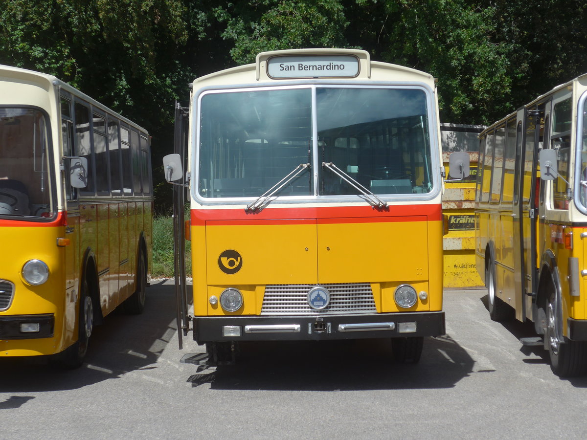 (220'102) - Gast, Wimmis - Saurer/Tscher (ex HPTrans, Thusis; ex Mauerhofer, Worb; ex Erni, Schupfart Nr. 3; ex P 24'636) am 23. August 2020 in Burgdorf, kihof Ziegelgut