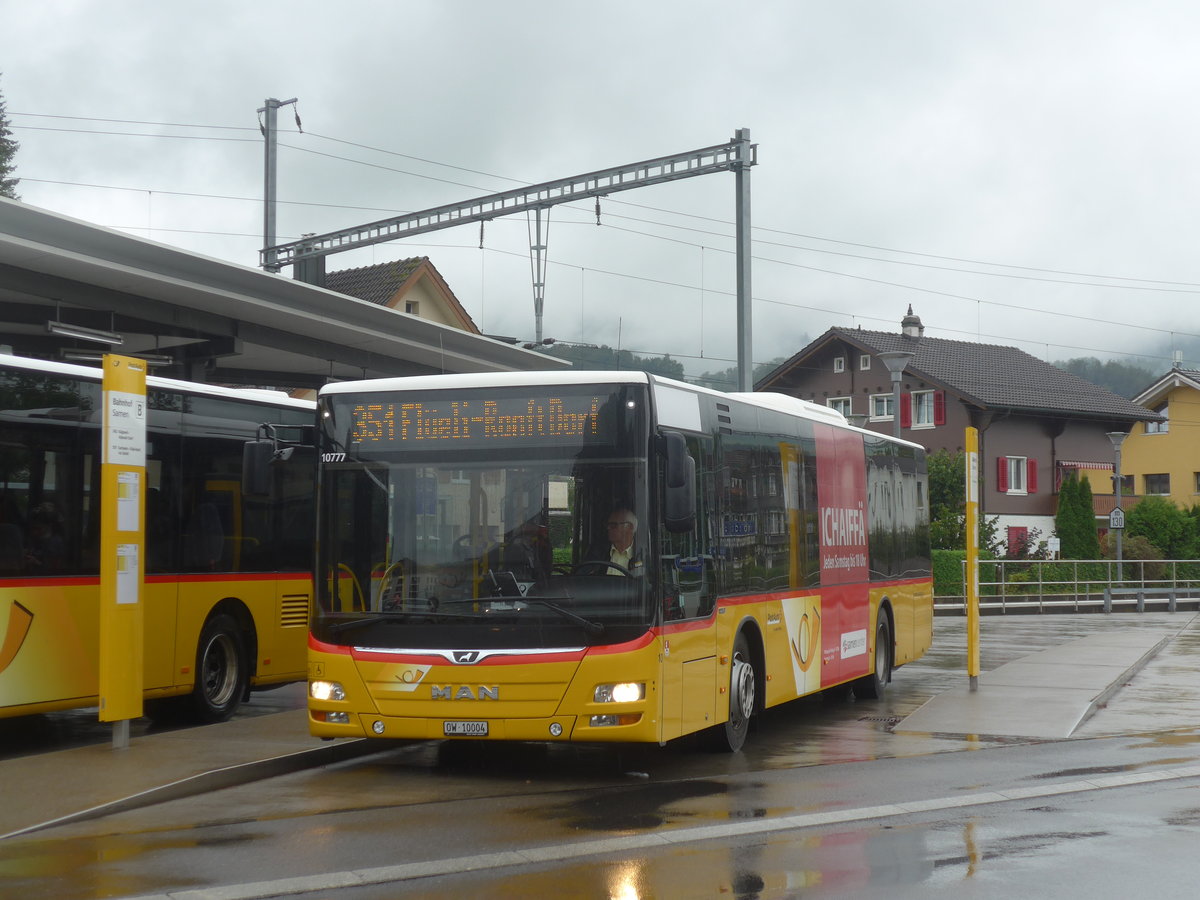 (220'188) - PostAuto Zentralschweiz - Nr. 10/OW 10'004 - MAN (ex Dillier, Sarnen Nr. 10) am 29. August 2020 beim Bahnhof Sarnen