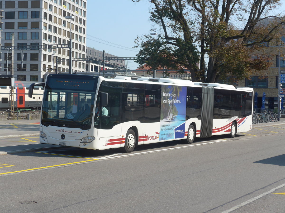 (220'749) - ARAG Ruswil - Nr. 38/LU 4256 - Mercedes am 13. September 2020 beim Bahnhof Lenzburg