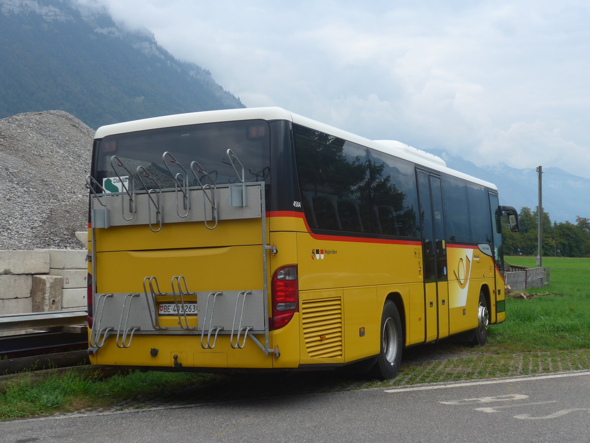 (220'921) - PostAuto Bern - BE 401'263 - Setra (ex AVG Meiringen Nr. 63) am 21. September 2020 in Interlaken, Garage